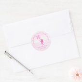 Waterverf roze Teddy Bear-ballonnen Stickers (Envelop)
