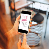 Waterverf roze tropisch strand flamingo kaart