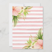 Waterverf Roze Tropische Bloemen Afstuderen Kaart (Achterkant)