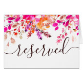 Waterverf roze tuin florale bruiloft voorbehouden (Voorkant Horizontaal)