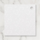 Waterverf Roze Tulpen en narcissen Quinceanera Bedankjes Labels (Achterkant)