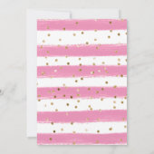 Waterverf Roze Tulpen en narcissen Quinceanera Kaart (Achterkant)