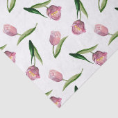 Waterverf roze tulpen naadloos patroon tissuepapier (Detail)