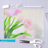 Waterverf Roze Tulpen Tissuepapier (Craft)