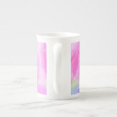 Waterverf Roze Tulps Bone China Mok (Achterkant)