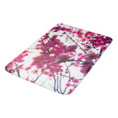 Waterverf roze veer floraal | Drijvende boom Badmat (Gekanteld)