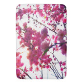 Waterverf roze veer floraal | Drijvende boom Badmat (Voorkant Verticaal)