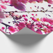 Waterverf roze veer floraal | Drijvende boom Cadeaupapier (Hoek)