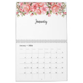 Waterverf Roze ventilator Kalender (Jan 2026)