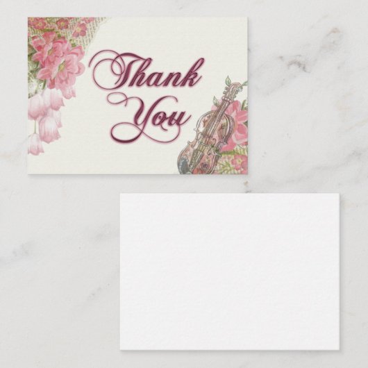 Waterverf Roze ventilator Notitiekaartje (Voorkant / Achterkant)