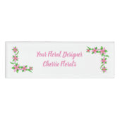 Waterverf Roze Ventilator Ventilatornaamlabels Naambadge (Voorkant)