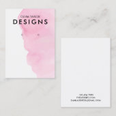 Waterverf Roze verouderde Display Kaart Visitekaartje (Voorkant / Achterkant)