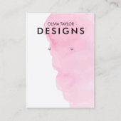 Waterverf Roze verouderde Display Kaart Visitekaartje (Voorkant)
