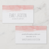 Waterverf Roze Visitekaartje (Voorkant / Achterkant)