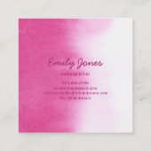 Waterverf roze visitekaartjes (Achterkant)