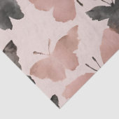 Waterverf Roze Vlinder Tissuepapier (Detail)