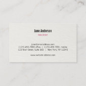 Waterverf roze vlinder visitekaartje (Achterkant)