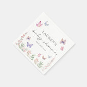 Waterverf roze vlinders Baby shower Servet (Hoek)