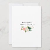 Waterverf Roze Vrijgezellenfeest Lijst Kaart (Achterkant)