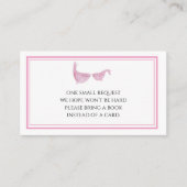 Waterverf Roze walvis Neem een Kaart voor boeken m Visitekaartje (Voorkant)