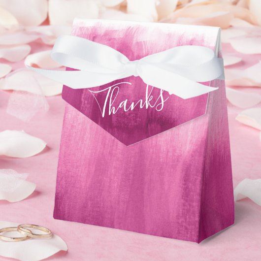 Waterverf roze wasbruiloft bedankt bedankdoosjes (Huwelijk)