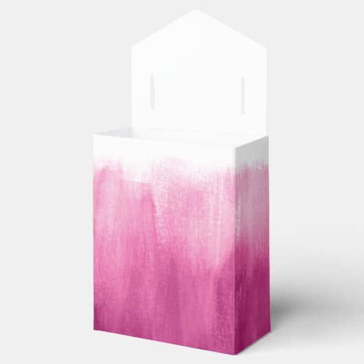 Waterverf roze wasbruiloft bedankt bedankdoosjes (Geopend)