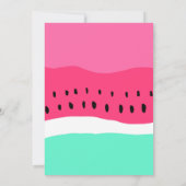 Waterverf roze watermeloen zomerfeest kaart (Achterkant)