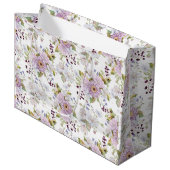 Waterverf Roze Wilde Bloem Bloemendesign Groot Cadeauzakje (Voorkant Gekanteld)