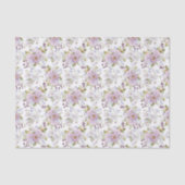 Waterverf Roze Wilde Bloem Florale Wrap Tissuepapier (Voorkant)