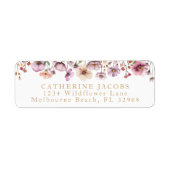 Waterverf Roze Wildflower Baby shower Label – DUS (Voorkant)