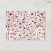Waterverf Roze Wildflower Baby shower Registry CA Informatiekaartje (Achterkant)