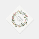 Waterverf Roze Wildflower Rustiek Boho Baby shower Servet (Hoek)