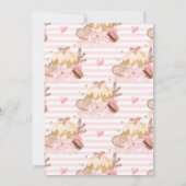 Waterverf Roze Winter Cakes & Cookies Baby shower Kaart (Achterkant)