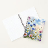  WATERVERF ROZE WIT & BLAUW WILDFLOWERS NOTITIEBOEK (Binnen)