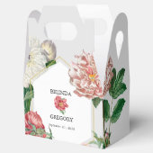 Waterverf Roze Wit Pioenrozen Bloemen Bruiloft Bedankdoosjes (Geopend)