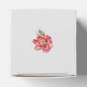 Waterverf Roze Wit Pioenrozen Bloemen Bruiloft Bedankdoosjes (Bovenkant)