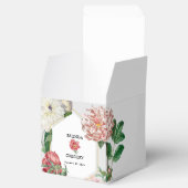 Waterverf Roze Wit Pioenrozen Bloemen Bruiloft Bedankdoosjes (Geopend)