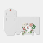 Waterverf Roze Wit Pioenrozen Bloemen Bruiloft Bedankdoosjes (Uitgevouwen)