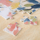 Waterverf Roze & witte Bloem Legpuzzel (Zijkant)