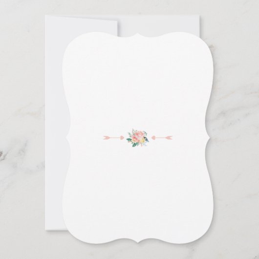 Waterverf Roze Witte Bloemen Groene Frame Doop Kaart (Achterkant)