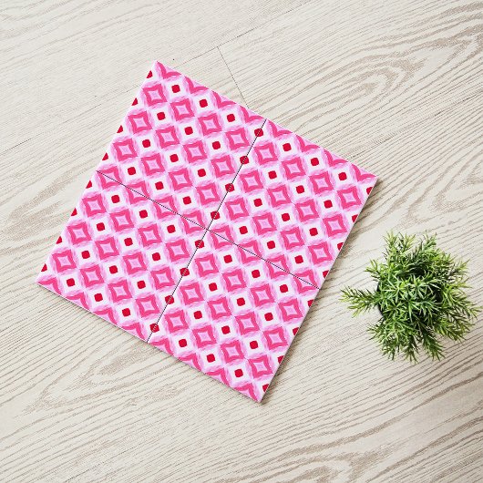 Waterverf Roze witte diamanten Tegeltje