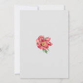 Waterverf Roze Witte Pioen Bloemen Bruiloft Save The Date (Achterkant)