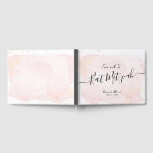 Waterverf Roze x Gold Bat Mitzvah Gastenboek (Volledig)