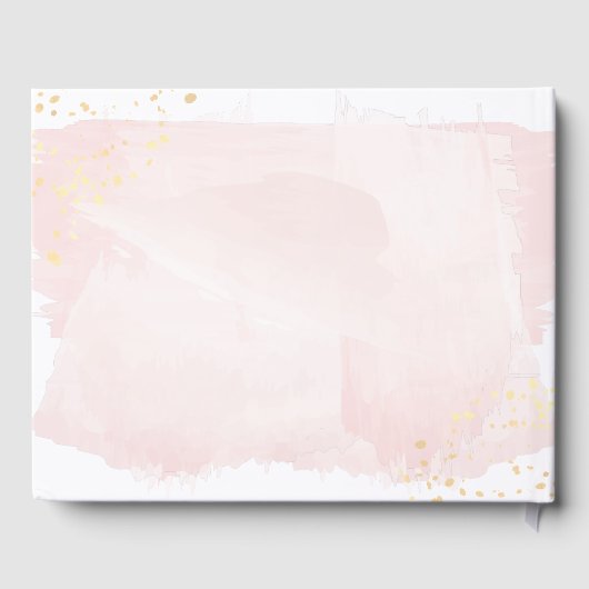 Waterverf Roze x Gold Bat Mitzvah Gastenboek (Achterkant)