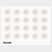 Waterverf Roze x Gold Bat Mitzvah Ronde Sticker (Vel)