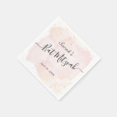 Waterverf Roze x Gold Bat Mitzvah Servet (Hoek)