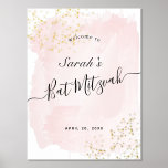 Waterverf Roze x Gold Bat Mitzvah Welkom Folie Afdrukken<br><div class="desc">Deze kleurrijke vleermuis met mitzvah-welkomstteken/-teken is voorzien van een witte achtergrond met wazige roze penseelstreken in waterverf en gouden folie splatters. Pas het aan uw behoeften aan. Je kunt meer overeenkomende producten vinden in mijn winkel.</div>