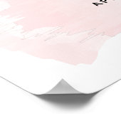 Waterverf Roze x Gold Bat Mitzvah Welkomstteken Poster (Hoek)