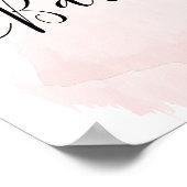 Waterverf Roze x Gold Bat Mitzvah Welkomstteken Poster (Hoek)