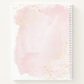 Waterverf Roze x Gouden Bat Mitswa Gastboek Notitieboek (Achterkant)